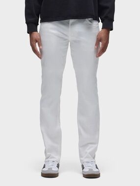 🌻NWOT Hudson Jeans Blake Slim Straight Men's White Stretch Denim Jeans Size 38